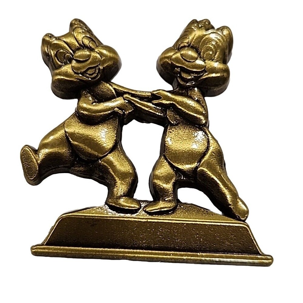 Disney Pin CHIP DALE Golden Statue Magic Kingdom Park Annual Passholder 112578